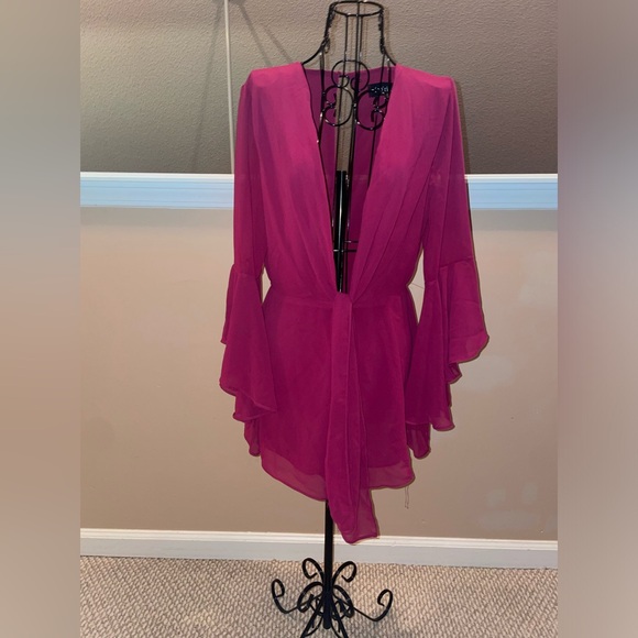 fab'rik Pants - Fab’rik Fuschia Low Cut Romper
